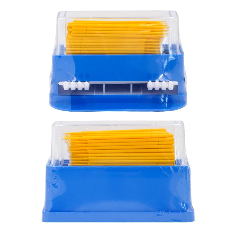 1box Randomly colored dispenser with hand coated medication stick, 1+100 cotton swabs, and storage box for oral cotton swabs