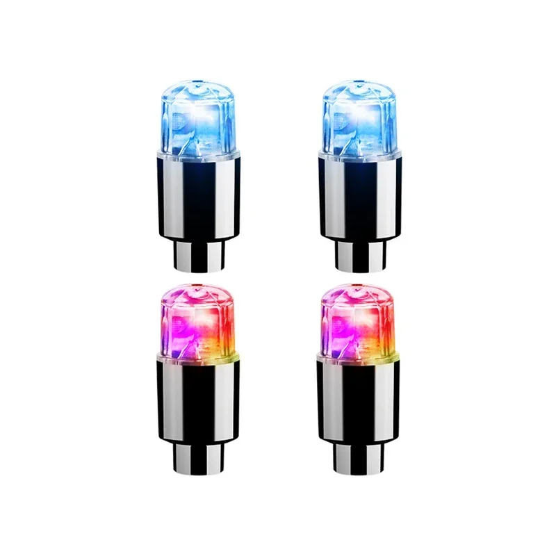 2/4/8 Stück Bunte LED-Radventillichter Motorrad Auto Radventilkappen Universelle Staubdichte Fahrradventilabdeckung
