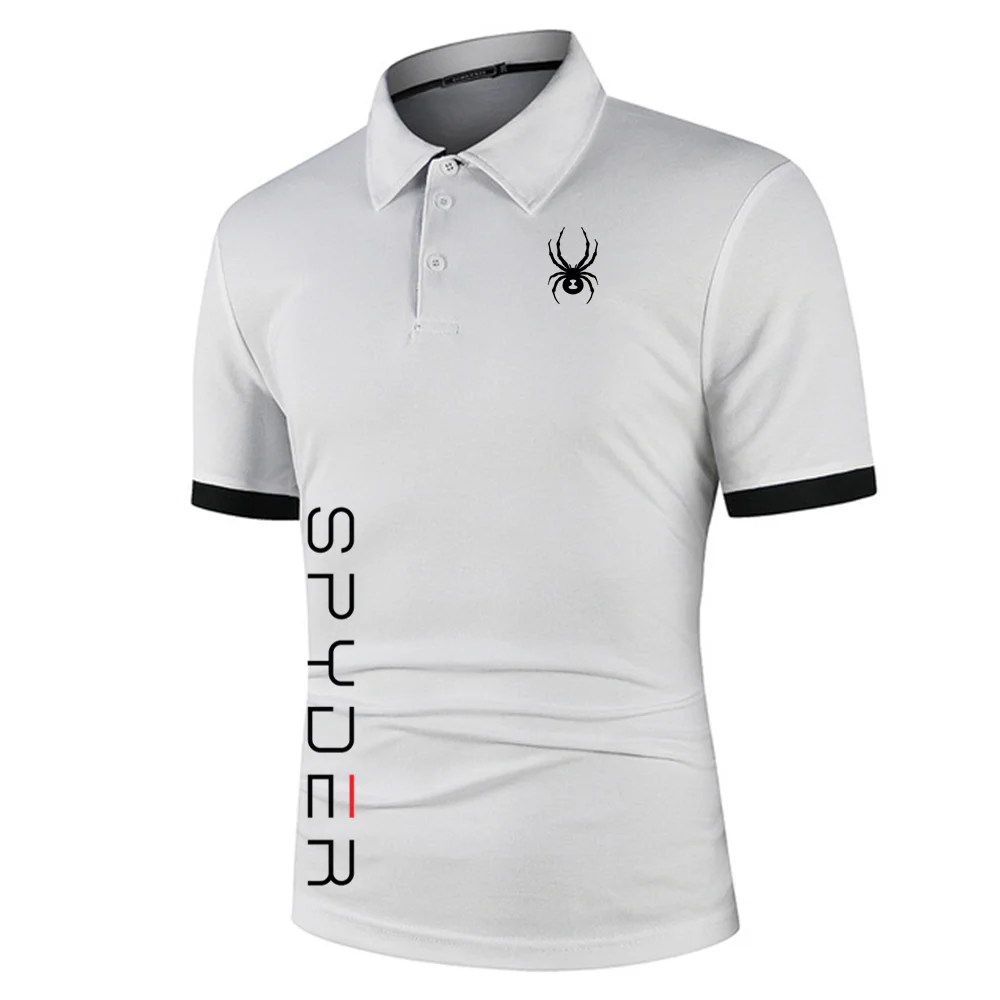 

SPYDER Quick Drying Short Sleeved Polo Shirt Golf Company Group Brand Breathable Lapel Sports Short Sleeved Large S~5XL