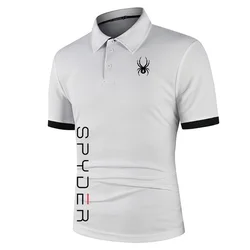 SPYDER Polo a maniche corte ad asciugatura rapida Golf Company Group Brand risvolto traspirante sport a maniche corte Large S ~ 5XL