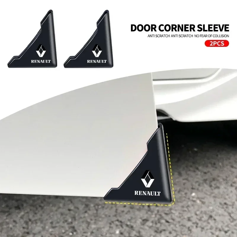 

2Pcs Silicone Car Door Corner Cover Anti-Scratch Protection Stickers For Renault DACIA Logan Scenic Loguna Kadjar Twingo