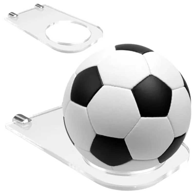 A64T-акриловая футбольная подставка, футбольная подставка Star Signature, настенная подставка для мяча, используется для баскетбола, волейбола и регби