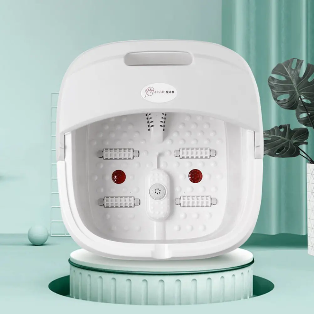 

Складная ванночка для ног (1 шт.), портативная массажная ванна для домашнего использования, легкая, прочная, с крышкой, удобная.