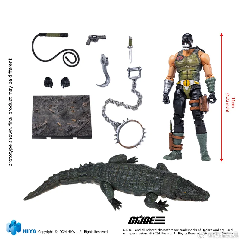 Original HIYA EXQUISITE MINI G.I.Joe Croc Master & Fiona 1/18 Action Figure Toy Gift Model Collection Hobby