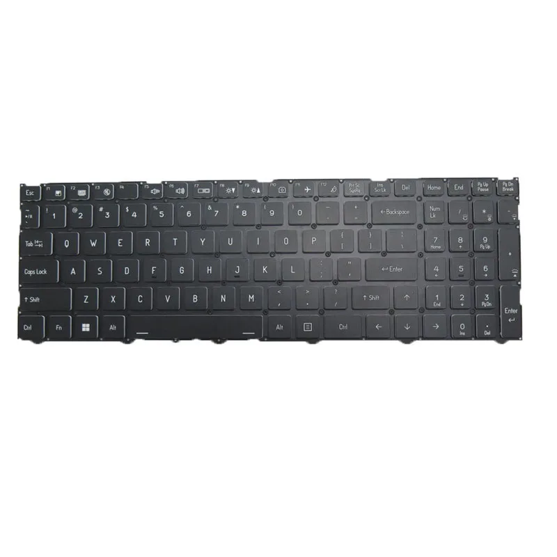 Laptop No Backlit Keyboard For Metabox Prime-16S PE60RND-G PE60RNE-G English US Black Without Frame New