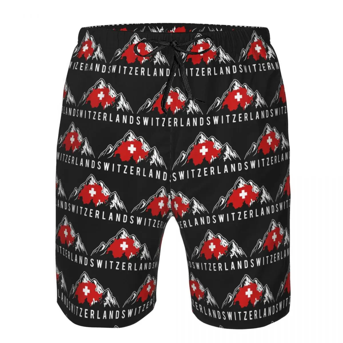 

Swiss Switzerland Flag Trunks Beach Board Shorts Casual Quick Dry Swim Summer Men Pants