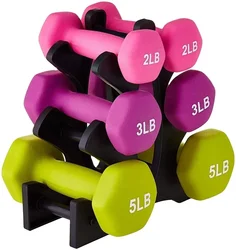 Highest Quality Weights Pink Women Fitness Vinyl Coated Durable Dumbbell for Home Gym