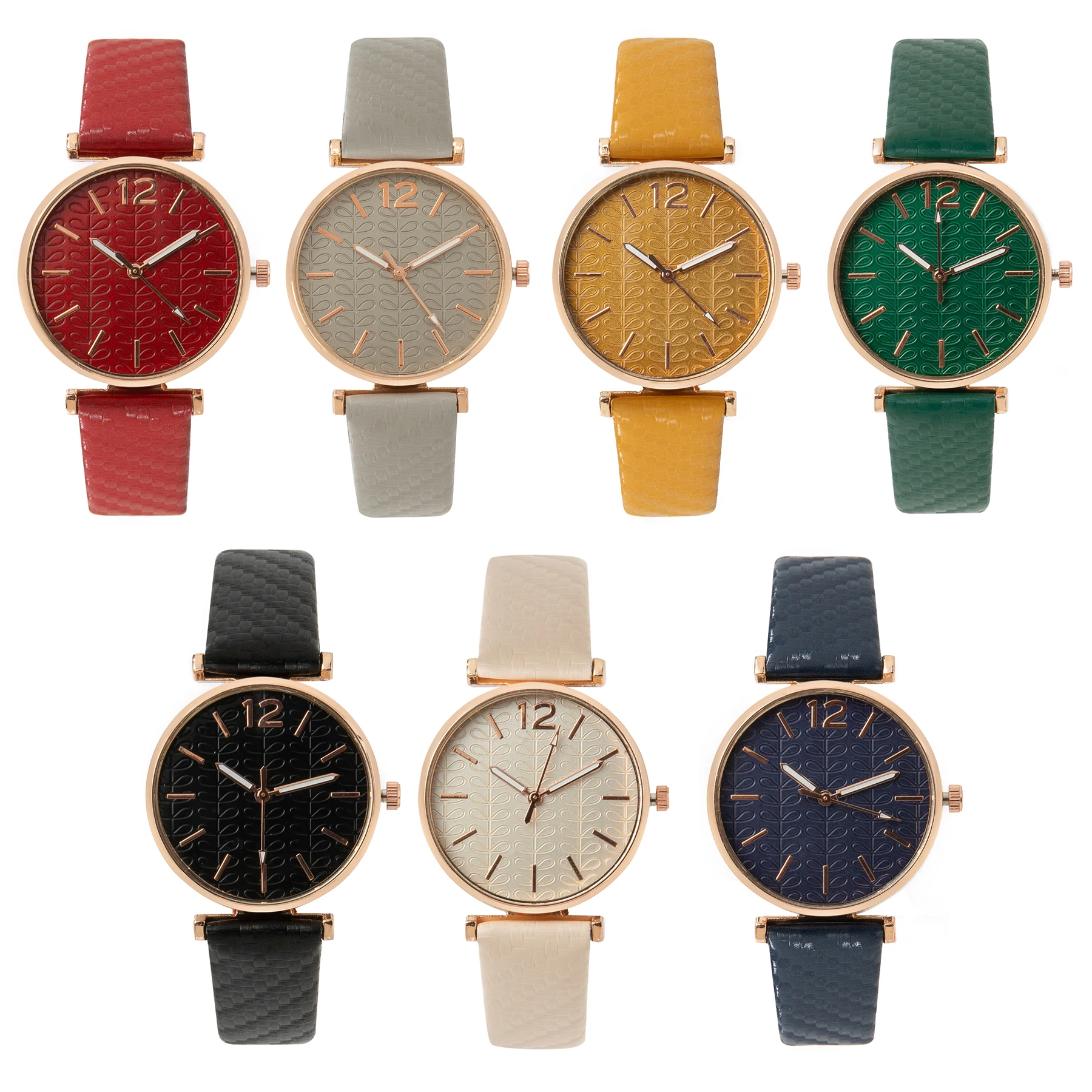 Reloj de mano de moda para mujer Correa de piel Textura de algas Temperamento Reloj de mujer Reloj de cuarzo Reloj de mujer