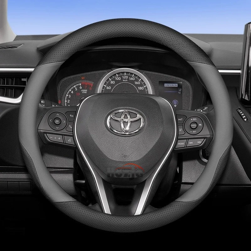 

Leather Car Steering Wheel Cover for Toyota Alphard Crown Signia Sports Vellfire 86 GR SUPRA Mirai Urban Cruiser Accessories