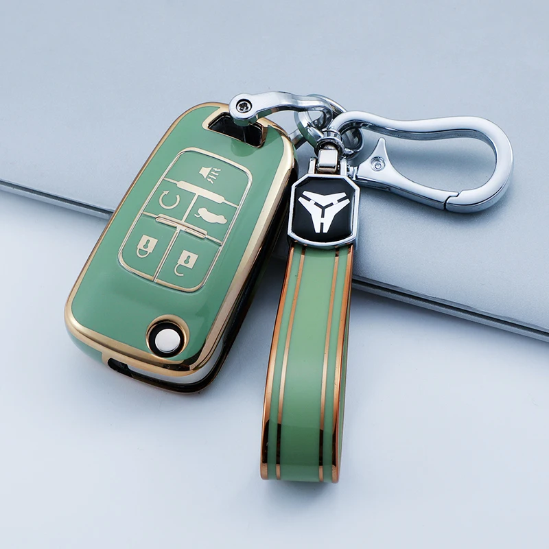 3/5 Button TPU Car Folding Key Case Cover For Chevrolet Cruze Aveo Trax Sail Malibu Captiva Opel Vauxhall Astra J Corsa Insignia
