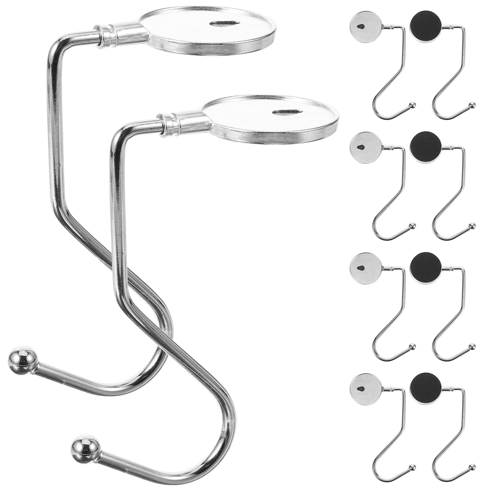 

10 Pcs Anti-skid Hook Desk Purse Hanger for Table Mini Tote Bag Clips Office Bags