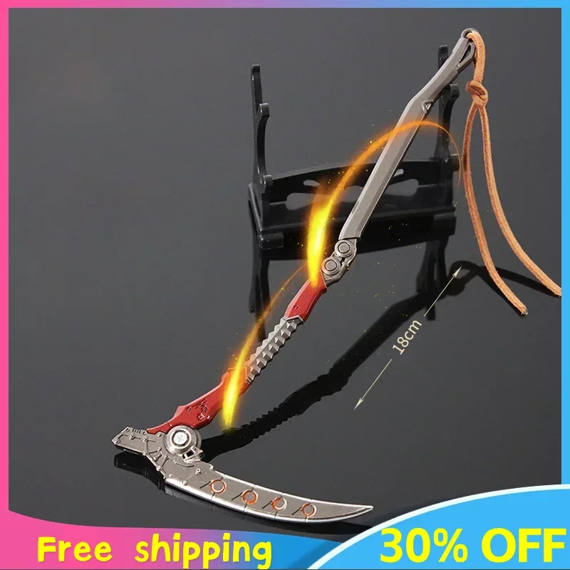 22cm Apex Legends Revenant Heirloom Dead Man's Curve Sickle Swords Model Peripherals Alloy Metal Model Keychain Gift Toys Kids