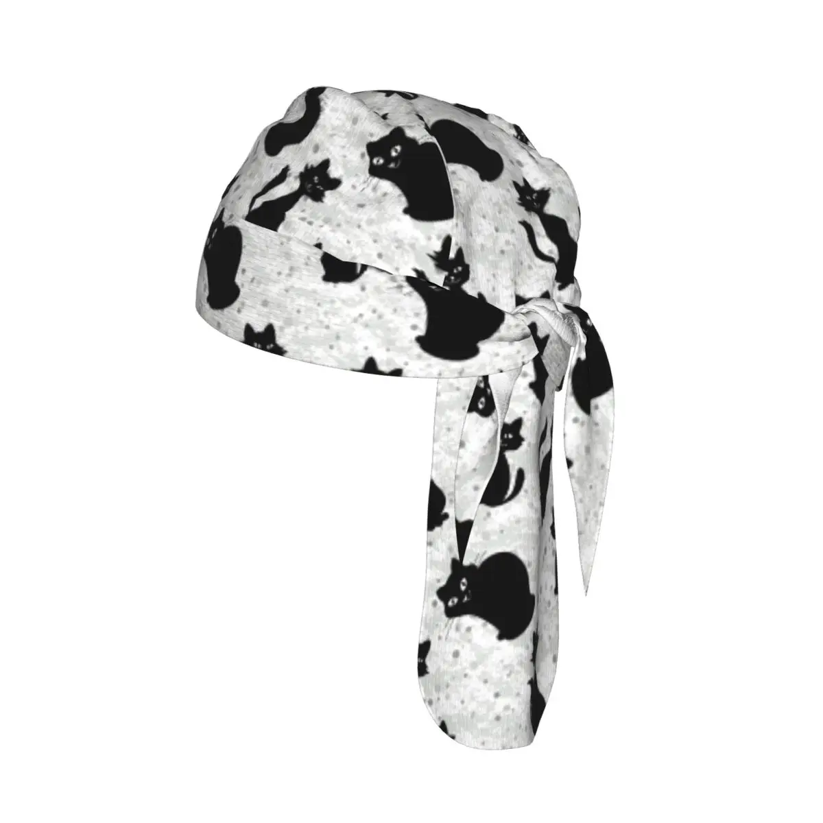 

Cycling Breathable Cycling Headwear Cartoon Cats Black Silhouettes Quick-Dry Bicycle Scarf Cap