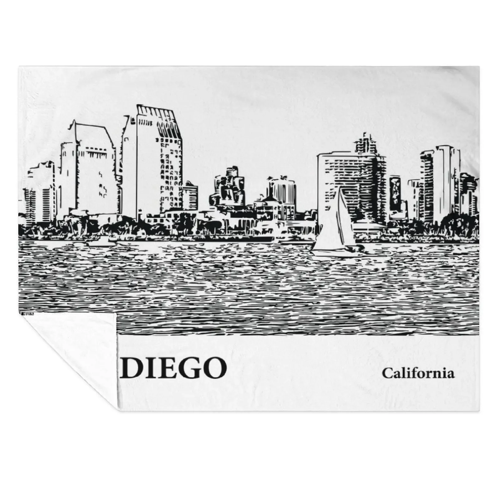 

San Diego California Throw Blanket Luxury blankets ands Luxury Throw Vintage Blankets
