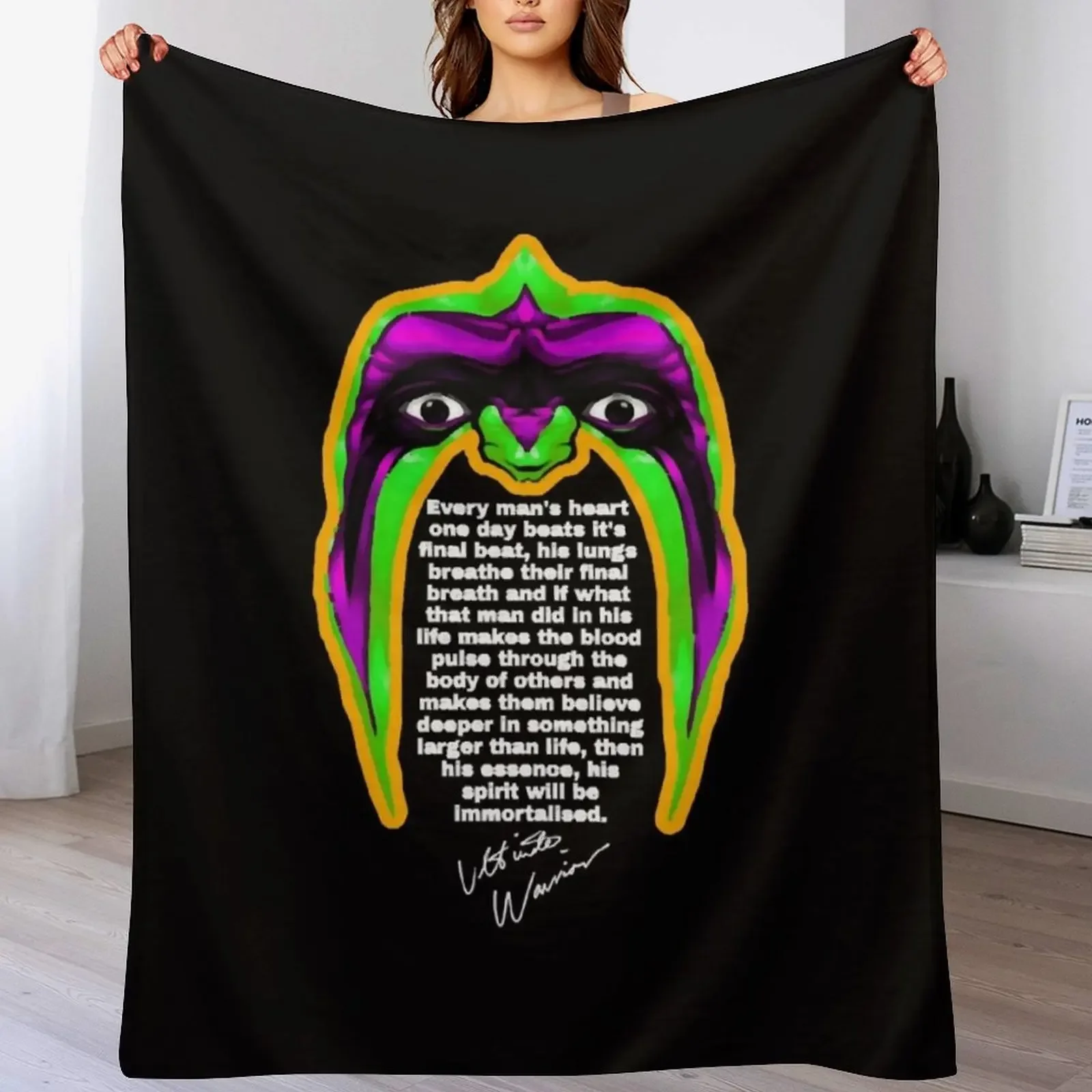 Warrior Immortal Throw Blanket Warm Comfortable Blanket for Office Napping