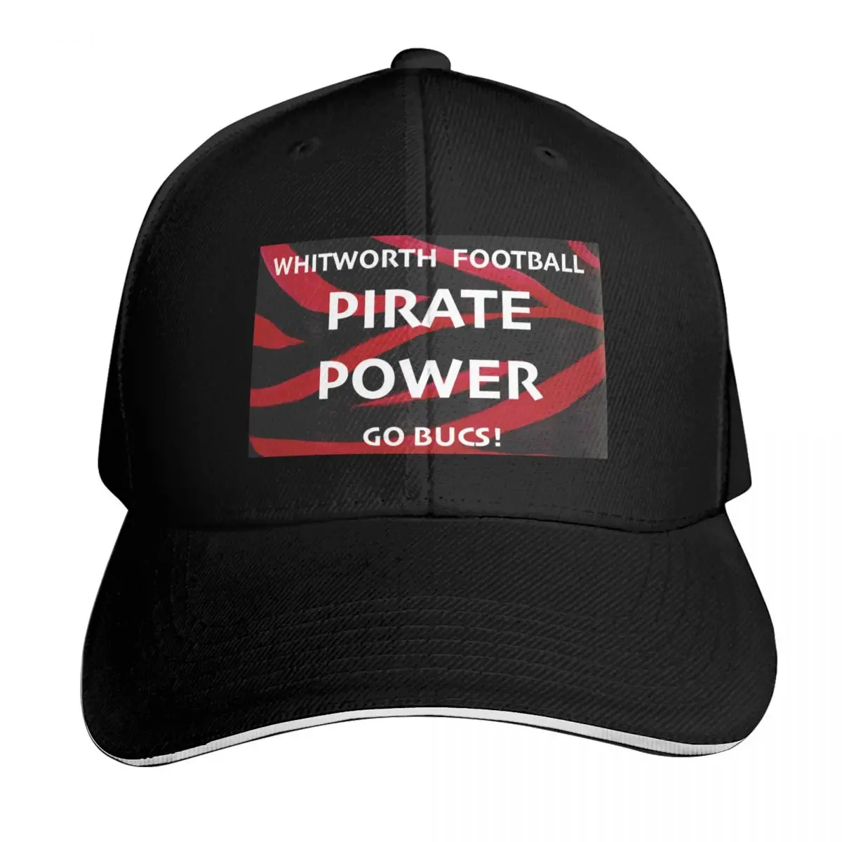 Whitworth Football Pirate Power Baseball Cap Breathable Mesh Back Adjustable Buckle Closure Moisture Wicking Quick Dry