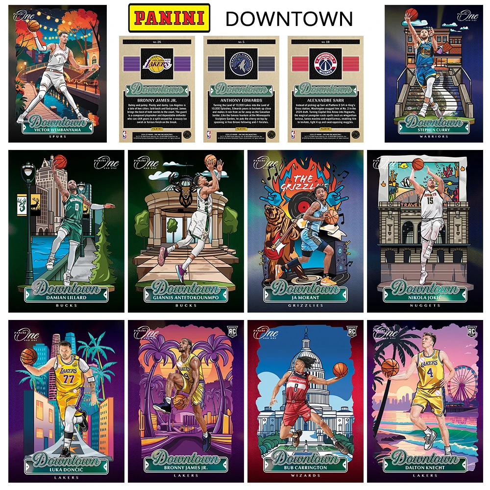 

PANINI DIY 24PCS/SET homemade James Durant Wembanyama Doncic Curry Tatum downtowm Laser oblique column texture collectible card