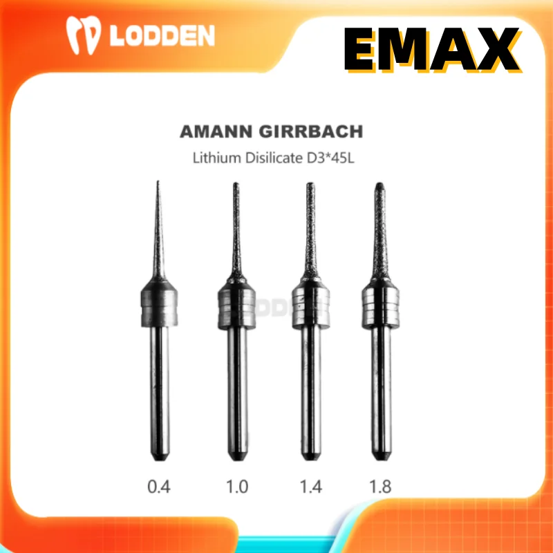 

Amann Girrbach Dental Milling Burs For Lithium Disilicate Grinding Drills Diameter 0.4/1.0/1.4/1.8mm 48mm Length Grinding Tools