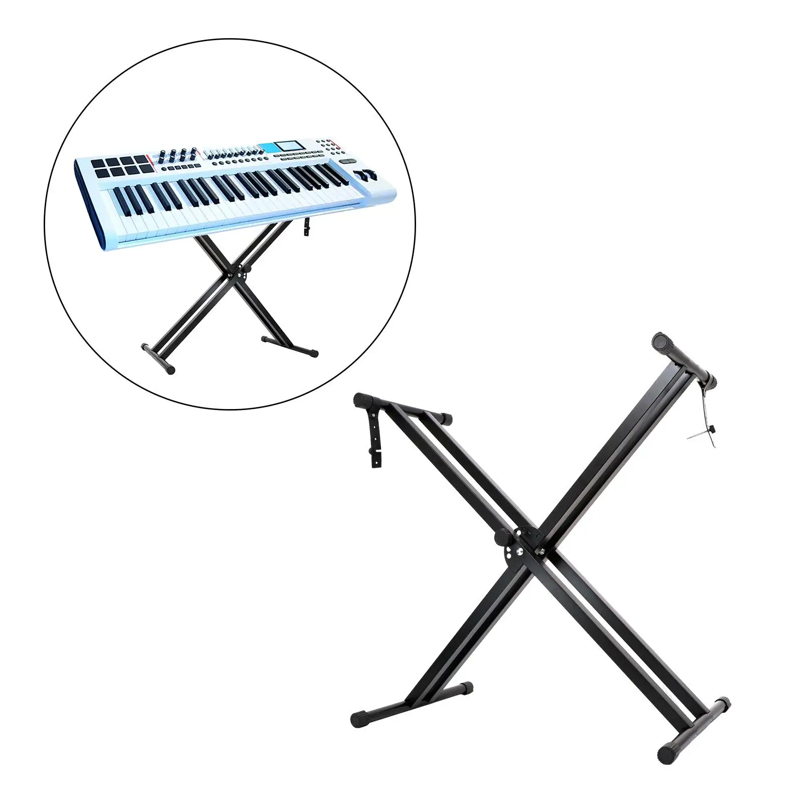 

Piano Keyboard Stand Height Adjustable Detachable Folding Digital Piano Stand Holder for Beginners Beginner Performance Gig