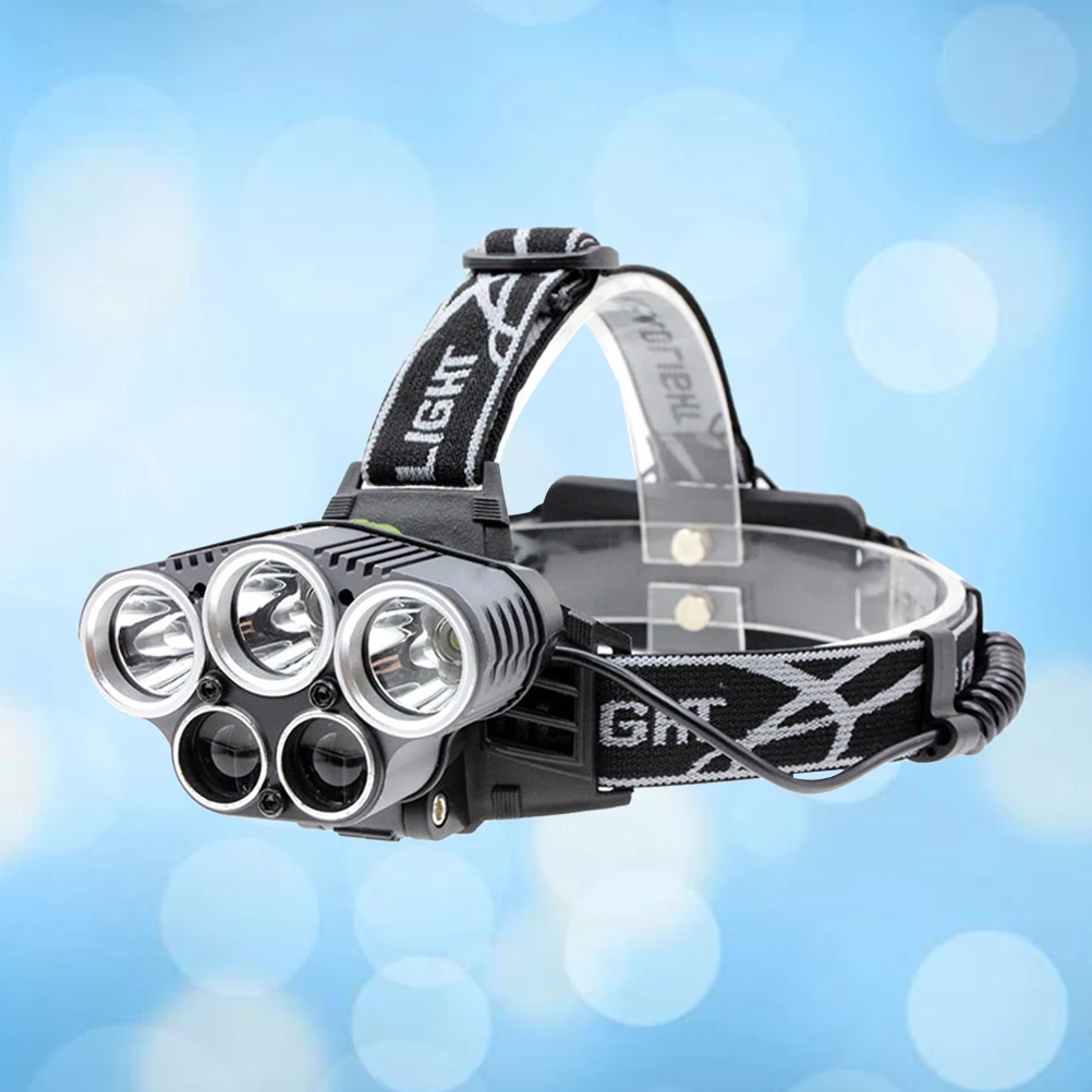 

5 LED Rechargeable Headlight Adjustable Headlamp Camping Lights Flashlight Waterproof Durable Aluminum Outdoor Activities Night