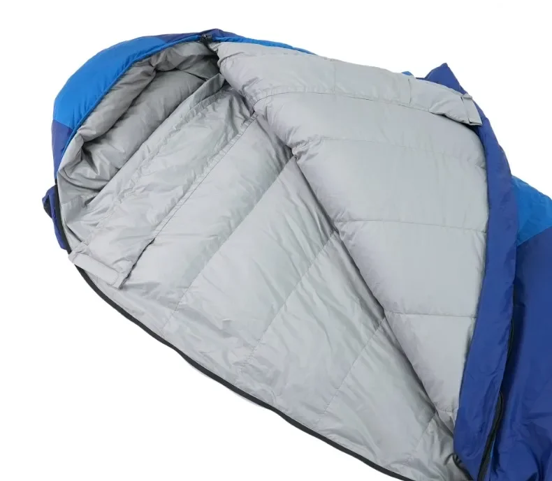 Waterproof Camping White Goose Down Duck Down Mummy Sleeping Bag With Compression Sack Wholesale Customizable