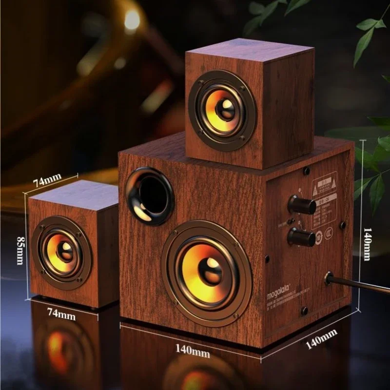 Q6 Wired Speaker Combination Computer Speaker Bass Stereo BT Music Player Subwoofer SoundBox for Desktop Laptop Notebook Tablet