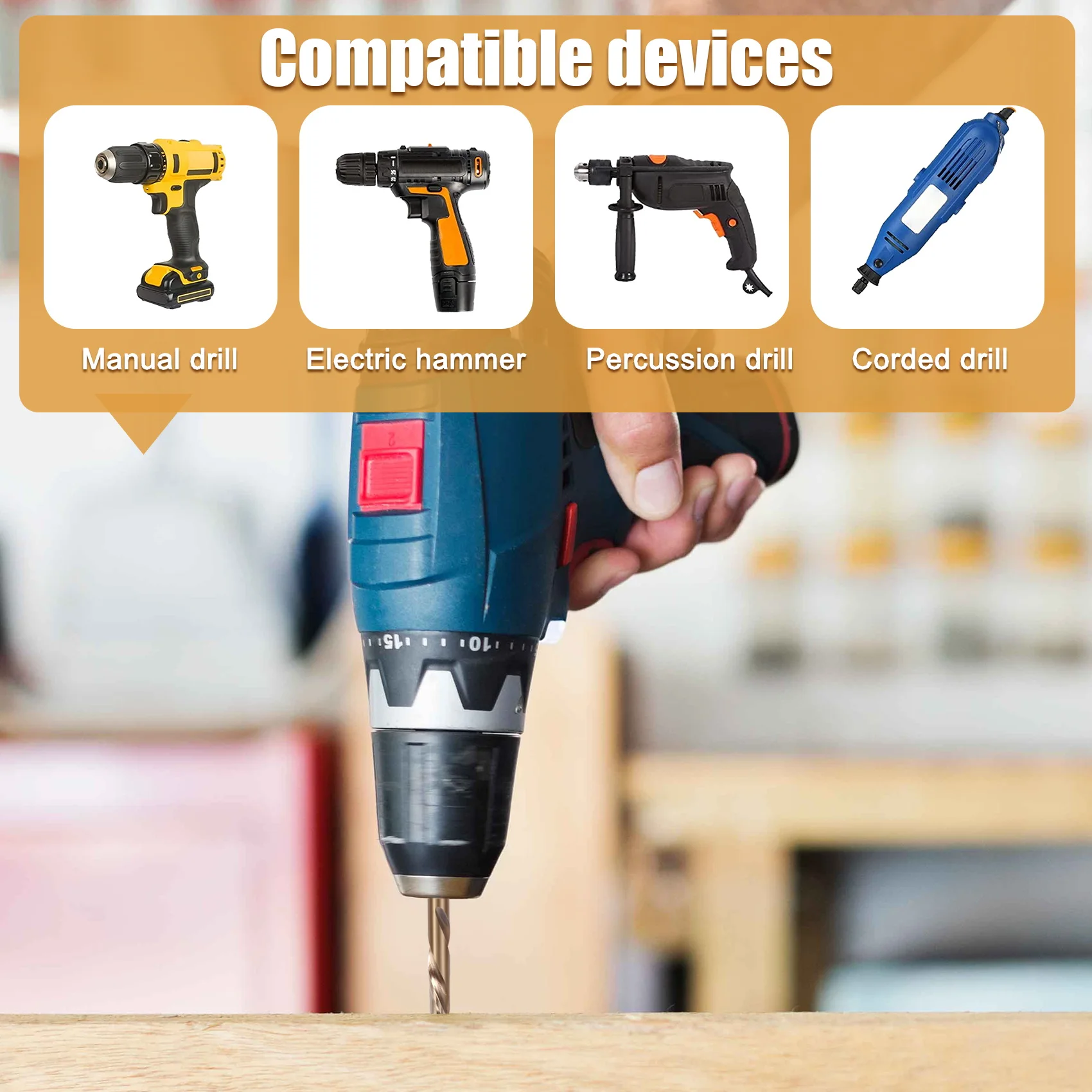 M35 Cobalto Broca Set, Ferramentas Drillforce, Hss-Co Conjunto de Broca 1-3mm, Perfuração em Aço Endurecido, Ferro Fundido, Aço Inoxidável, 50Pcs