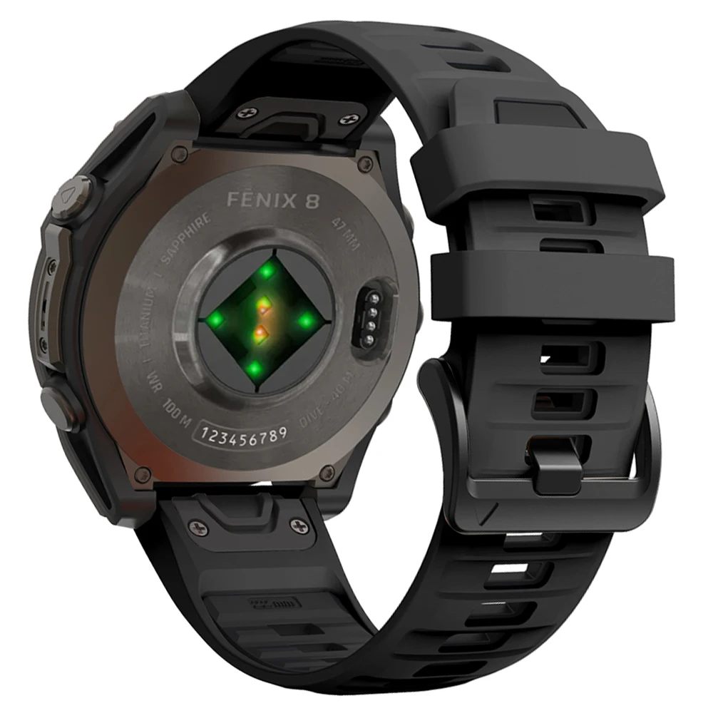 22mm 26mm Silikonarmband für Garmin Fenix 8 E 7X 7 Pro Solar/6X 6 Sapphire 5X/Epix/Tactix 8 QuickFit Uhrenarmband 1:1 Offizielles Armband