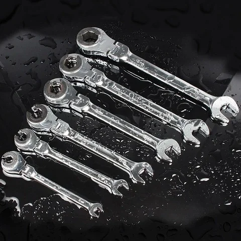 Tubing Ratchet Wrench Ratchet Combination Metric Wrench Set Hand Tools Torque Gear Socket Nut Tools a Set of Key