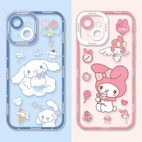 Melody Cinnamoroll Case For Xiaomi 13T 12T 11T 10T 14 13 12 11 Lite 5G NE POCO F6 X6 Pro X3 NFC X5 X4 GT F3 F4 F5 M6 M5S C65