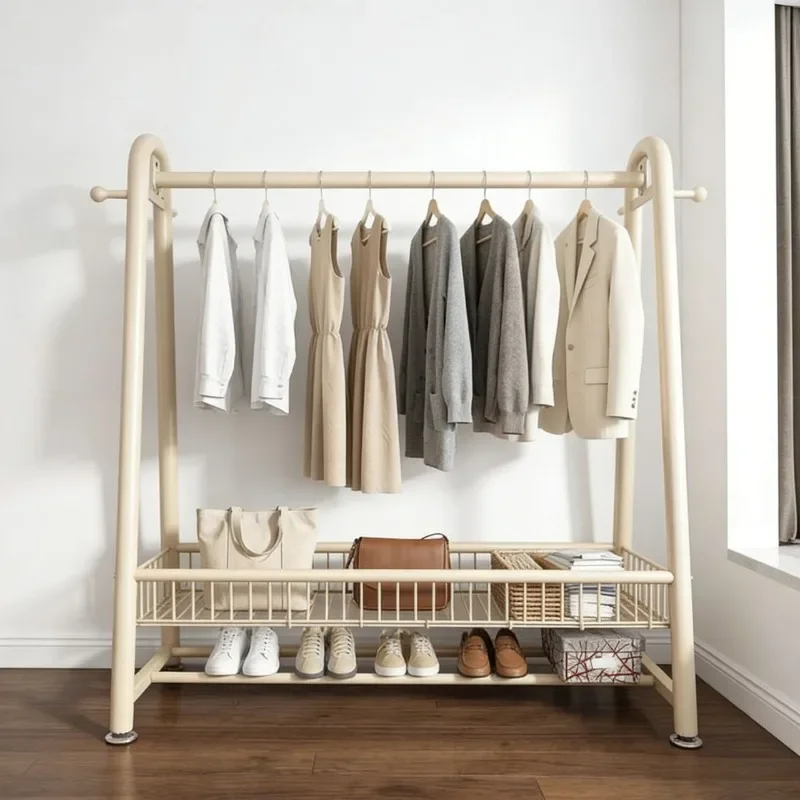 Hanger Clothes Drying Rack Storage Clothes Rack Coat Rack Clothes Stand Freestanding Mobile Coat Rack Portable Wardrobe