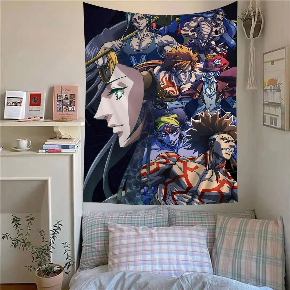 Record Of Ragnarok Colorful Tapestry Wall Hanging Hippie Flower Wall Carpets Dorm Decor Japanese Tapestry