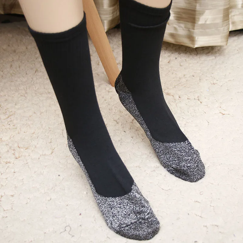 Winter Warm Socks Black Unisex Hiking Socks Unisex Thermal Warmest Breathable Soft Size S-XL