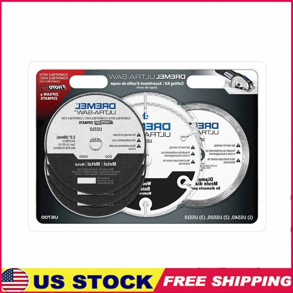 

US700 Ultra-Saw Cutting Wheels Kit 6 Pieces Wood Plastic Metal Tile Drywall Home Improvement