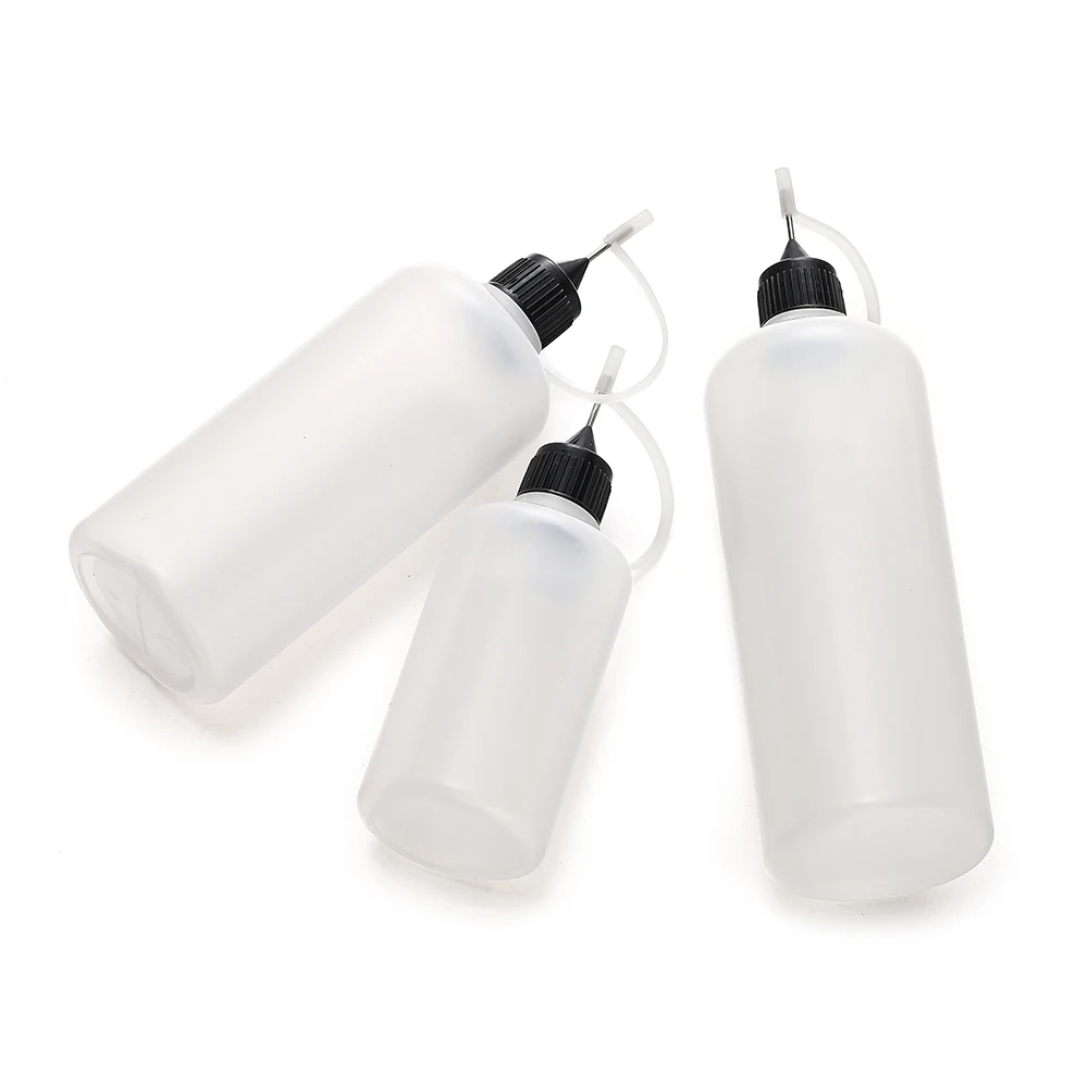 5pcs/lot 5-120ML PE Plastic Squeezable Tip Glue Applicator Plastic Bottle for Paper Quilling DIY Scrapbooking Paper Craft Tool