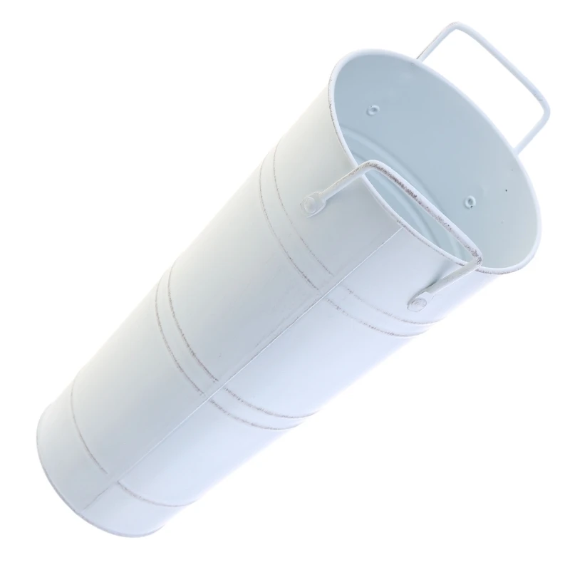 Blumenaufbewahrungseimer aus Metall, Blumenständer, Halter, dekorative Vase, Blumentopfregal für Zuhause, Wohnzimmer, Büro,