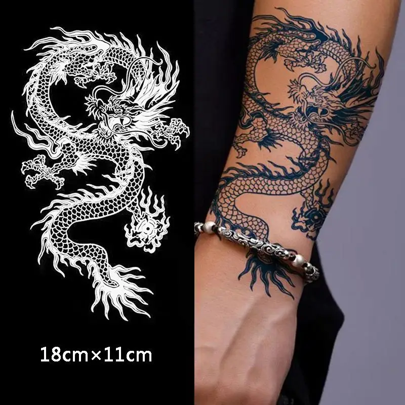 

Long-Lasting 15 Days,Waterproof Temporary Tattoos for Men Women,Dragon Tattoo Stickers,Semi-Permanent Fake Tattoo,Magic tattoo