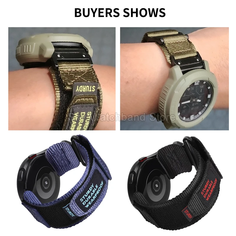 Black Gray Army Green Dark Blue Orange Nylon Watch Accessories 20 22mm for AppleWatch Moisture Wicking Breathable Skin-Friendly - view 3