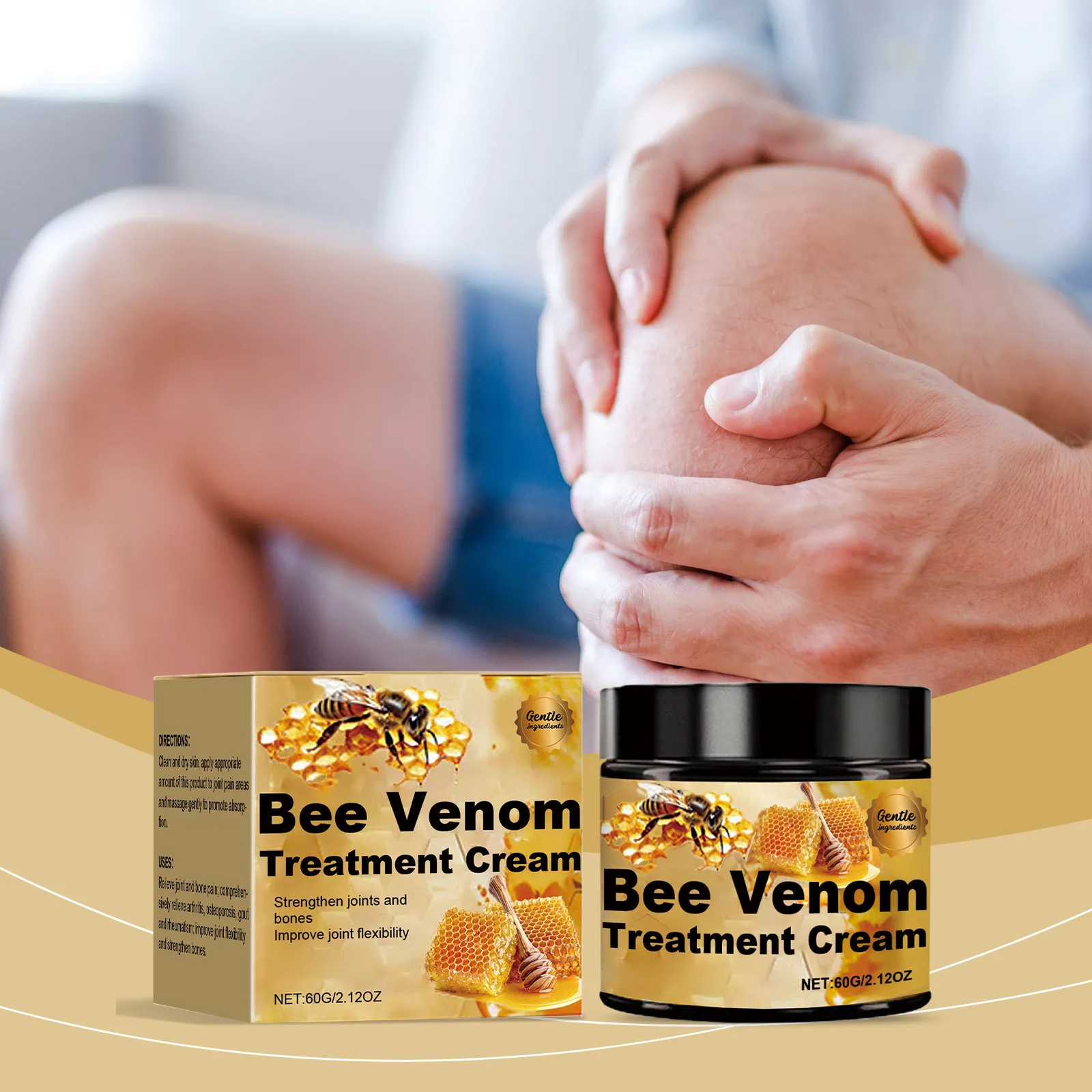 

Bee Serum Joint Relief Cream 60g Gentle Application Body Care Joint Muscle Relief To Enhance Vitality Skin Care Gift 2025 New