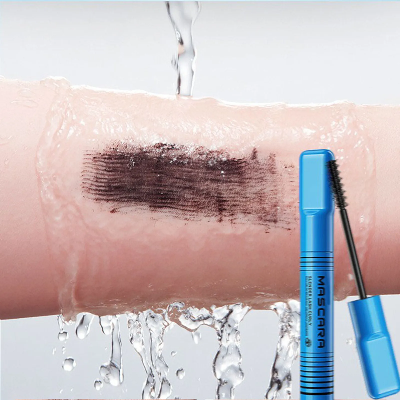 Rotolo per trucco modellante per ciglia, occhi arricciati e snelli neri, occhi ingranditori, mascara impermeabile per trucco adatto per la data quotidiana