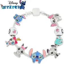 Disney Anime Stitch Girls Charm Bracelet Lilo & Stitch Jewelry for Women Kids Couple Bracelet Bestfriend Christmars Gift