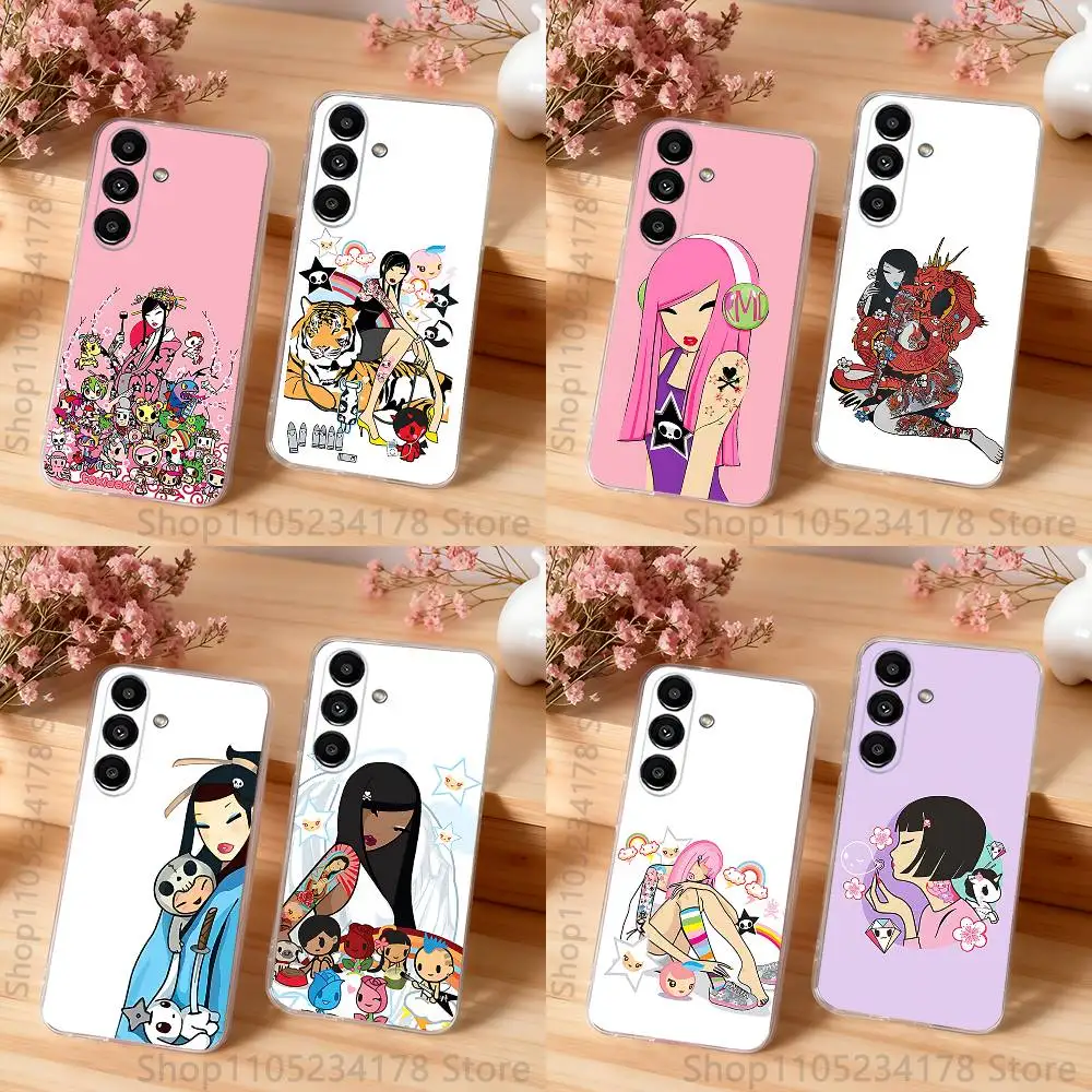 

T-Tokidokis Japan girl Phone Case For Samsung S30,S25,S24,S23,S21,S22,S20,S10,5G,FE,lite,PIus,Ultra Transparent Cover