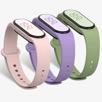 Correa de silicona para Xiaomi Mi Band 7, pulsera de muñeca Miband 5 6, NFC, repuesto deportivo, pulsera, correa mi band 7 6 3 4 5