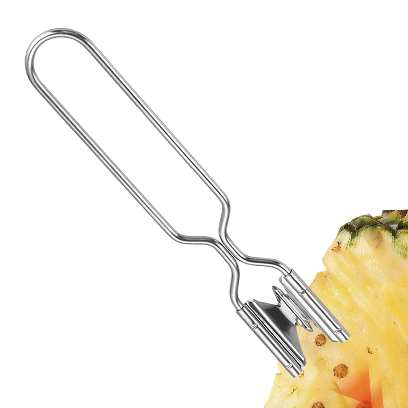 Creative V-shaped pineapple seeder digging shovel, one click eye and skin removal tool kitchen fruit processing multifunctional