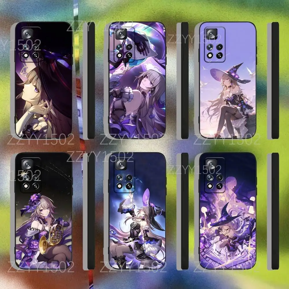 

The Herta HSR Honkai Star Rail Phone Case For Samsung S25,S24,Ultra,S20,S30,Plus,S22,S23,Ultra,Plus,5G Black Silicone Soft