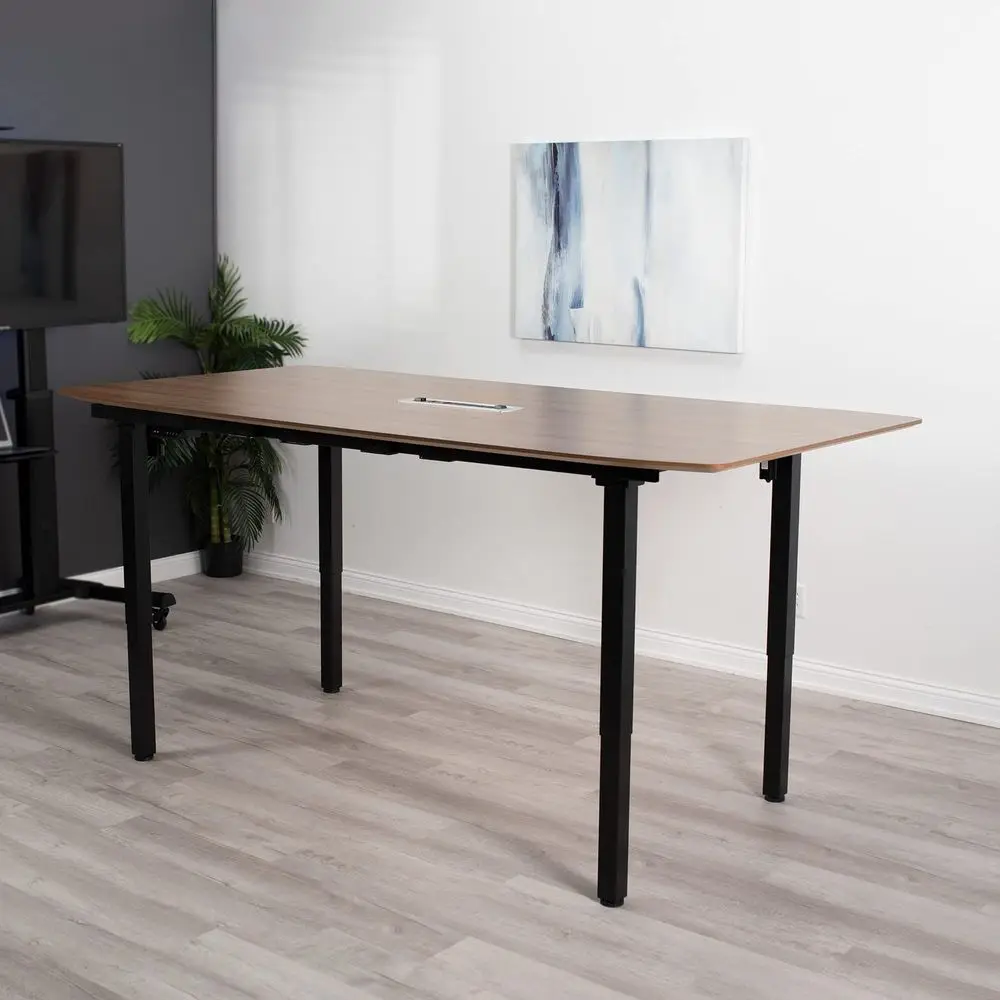

Electric 4Leg Dual Motor Standing Desk Frame for Table Tops up to 130 x 60 inches and 352 lbs, Memory Controller Height Adjustm