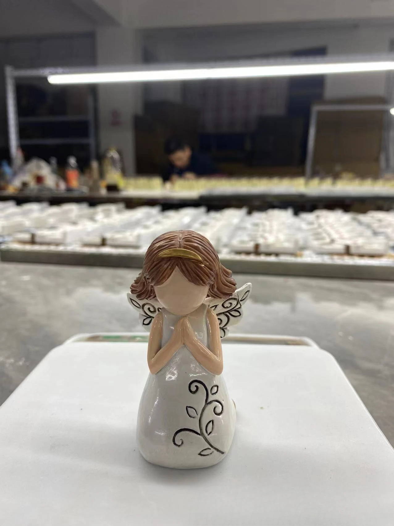Resin Praying Angel Bible Statue