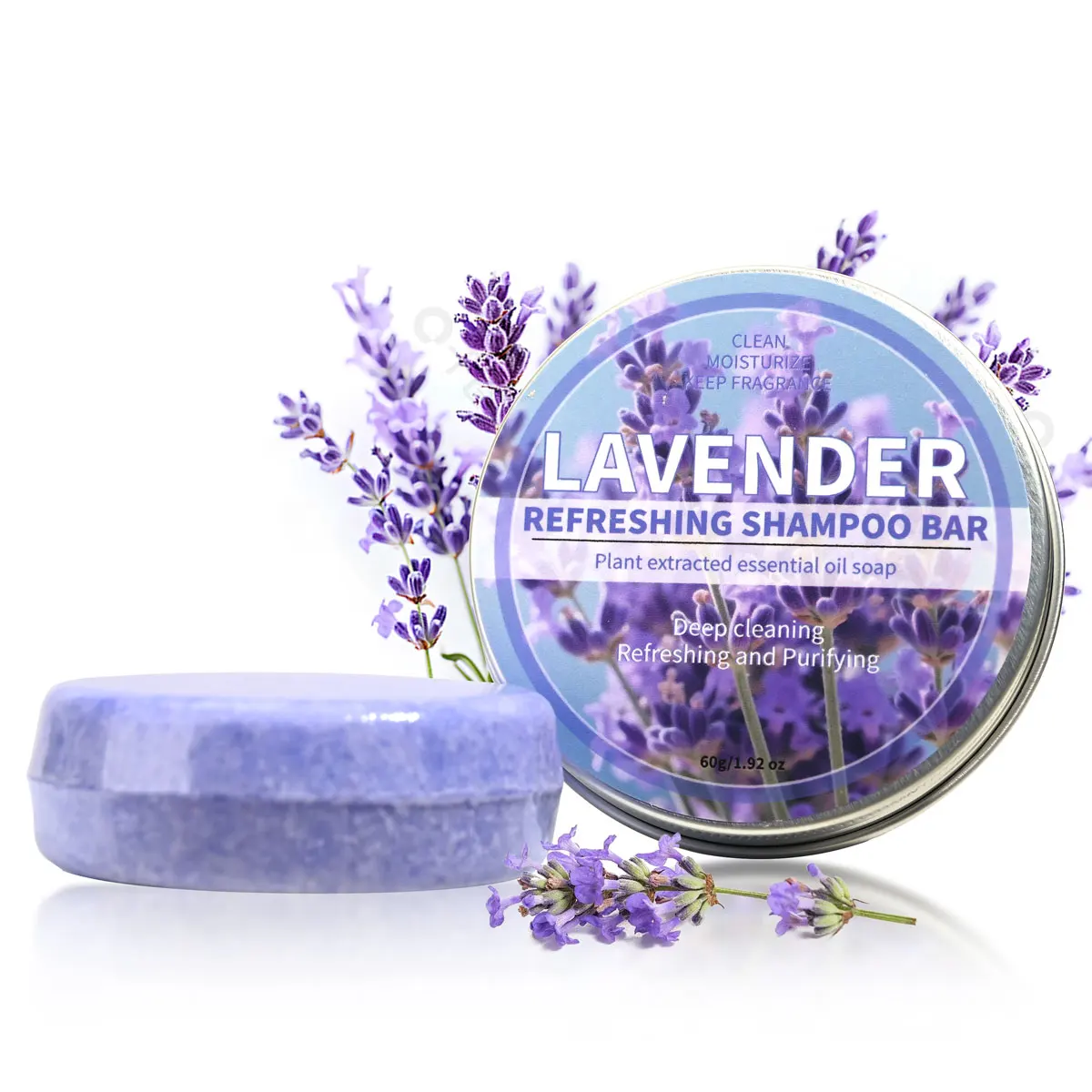 Lavender Essential Oil Shampoo Bar, Plant Extract Essence Deep Cleaning Hand Soap, Fluffy and Soft Shampoo and Hair Care Soap