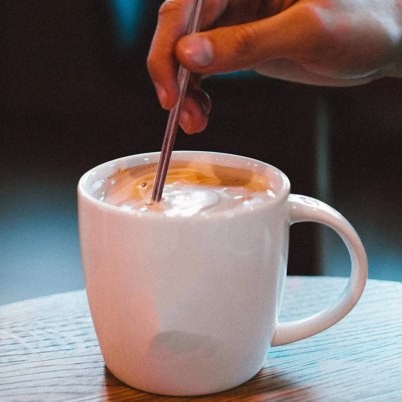 

Деревянные ложки для чая со льдом, маленькая ложка для перемешивания, коктейльные ложки с длинной ручкой, деревянные ложки для смешивания кофе, 4 шт.-AT35