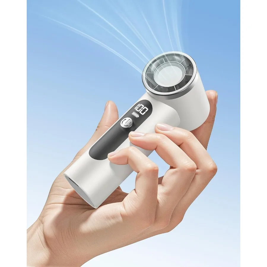 

Портативный ручной вентилятор 4000 мАч, перезаряжаемый турбо-персональный мини-вентилятор, карманный дизайн для путешествий, концертов, спортивных игр, кемпинга, пешего туризма